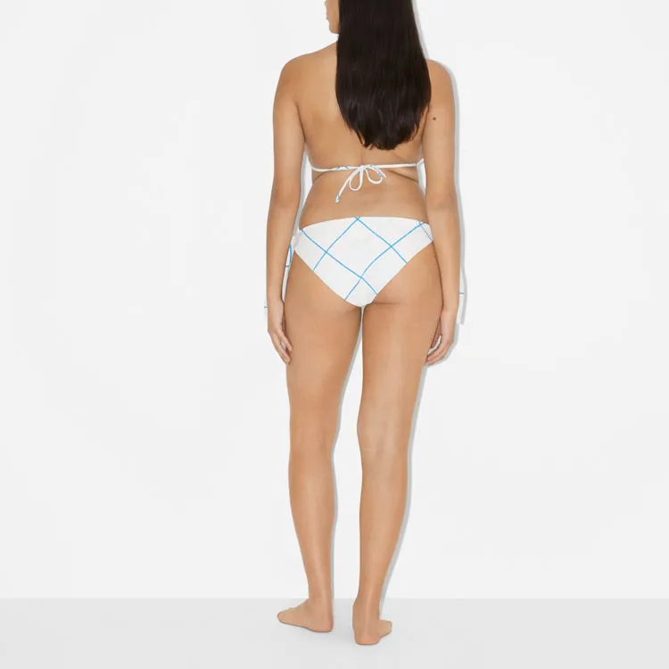 Burberry Checked Tie-Fastened Two-Piece Bikini-3