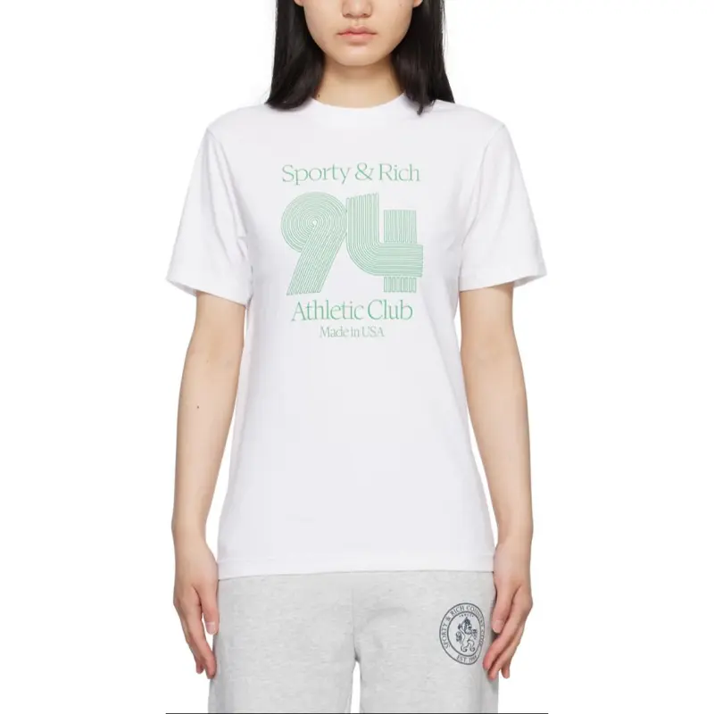 SPORTY & RICH 94 Athletic Club Cotton T shirt-3