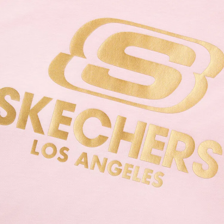 Skechers T-Shirt Unisex White Lime Pink-3