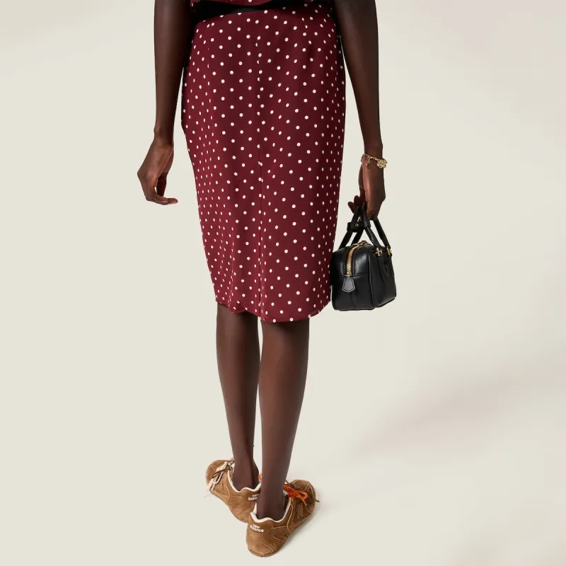MIU MIU Casual Short Skirts Women's Burgundy-4