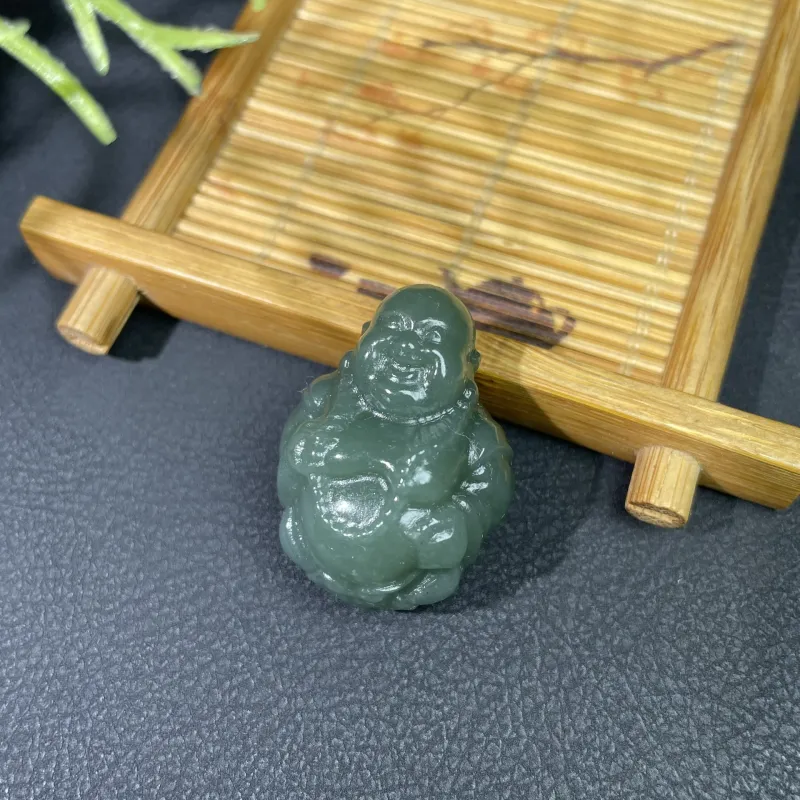 BUDOUXIAOAI Pendants Green Jade Women's-3