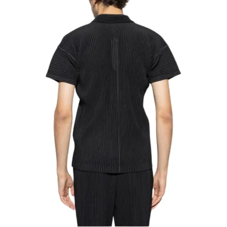 Homme Plissé Issey Miyake Pleated Short-Sleeved Polo Shirt-3