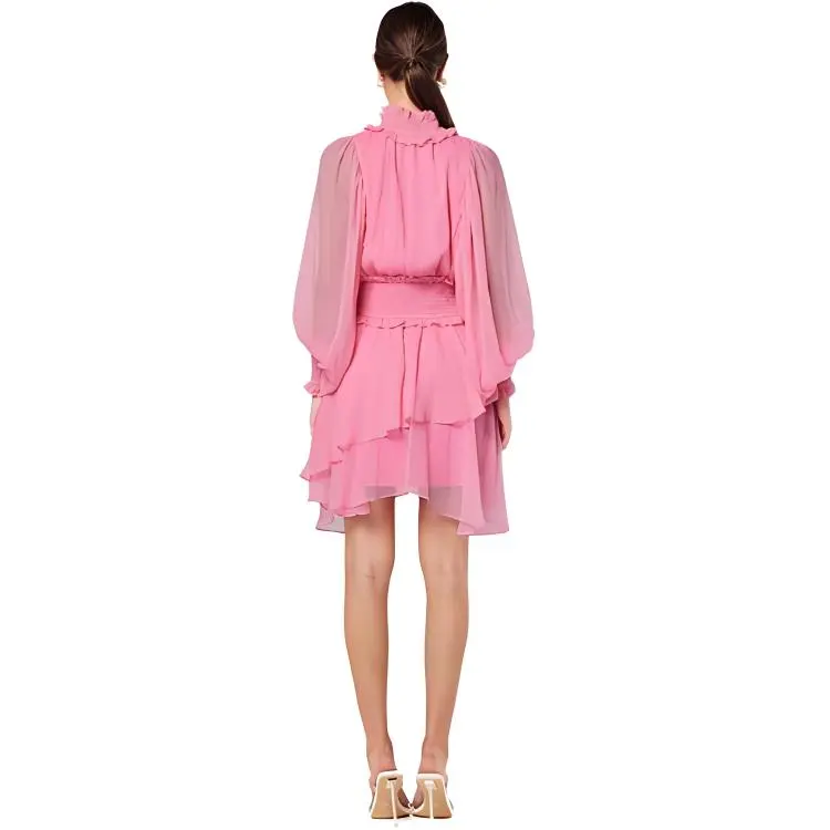 ELLIATTCOLLECTIVE Long Sleeved Dresses Women's Pink-3