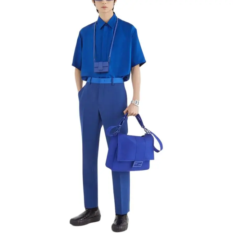 FENDI Silk Short Sleeve Shirt-3