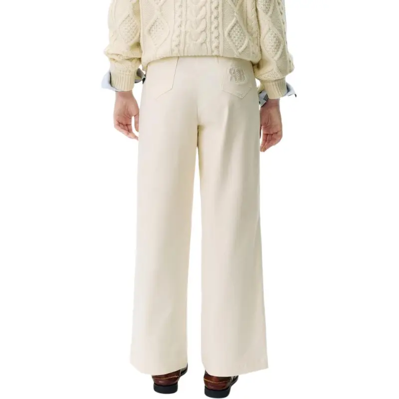 Teenie Weenie Casual Pants Women's Ivory White-4