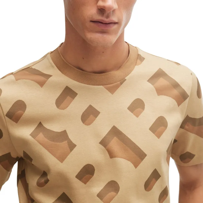 HUGO BOSS Monogram jacquard Short sleeve T shirt-7