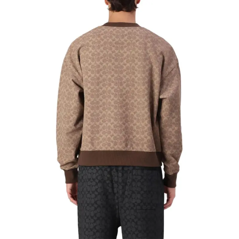 COACH Sweatshirt Men's Brown Yellow-4
