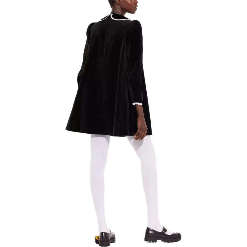COACH Long Sleeved Dresses Women's Black-3