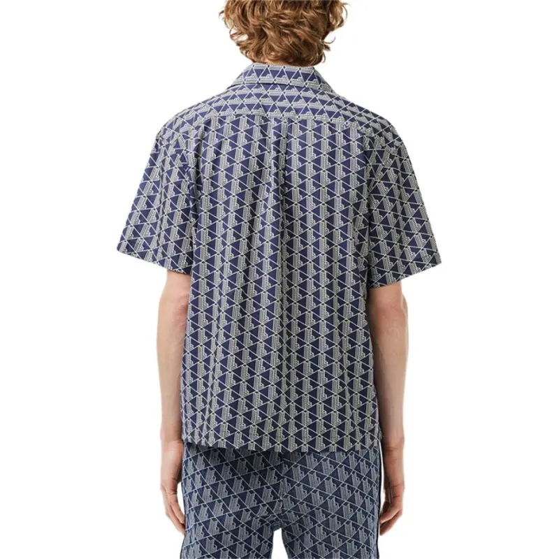 LACOSTE Monogram-pattern Short-sleeve Shirt-2