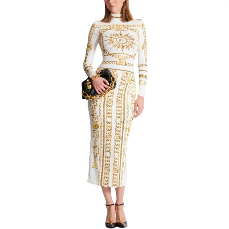 BALMAIN Graphic print Bodycon Dress-1