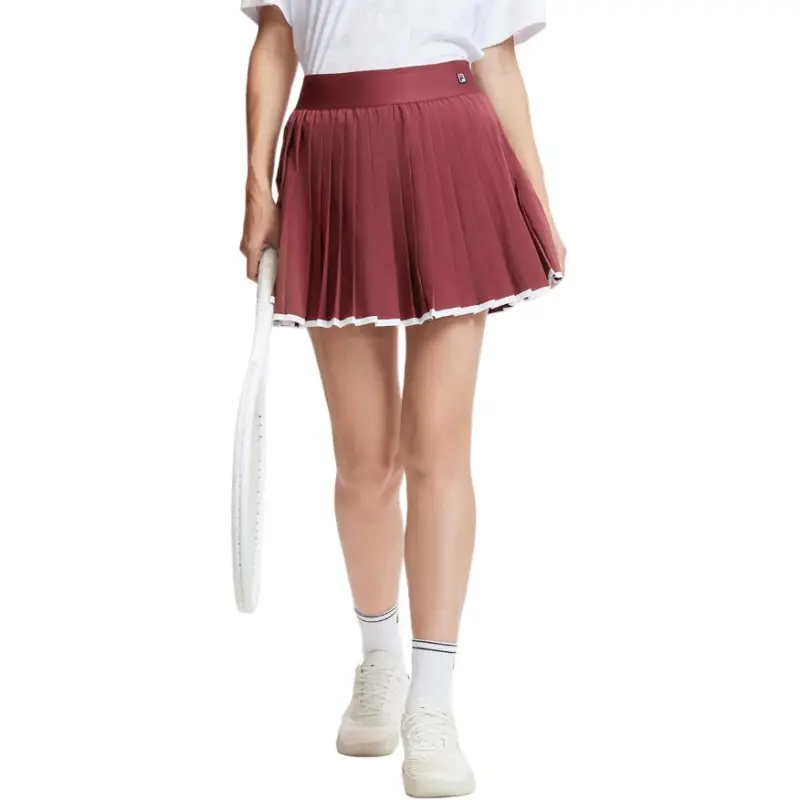 FILA SS24 Casual Short Skirts Women's Wine Red-2