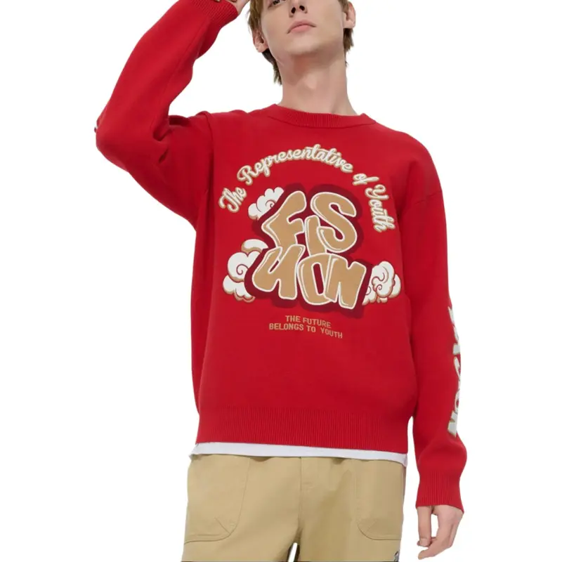 FILA FUSION FW24 Sweater Unisex Red-2
