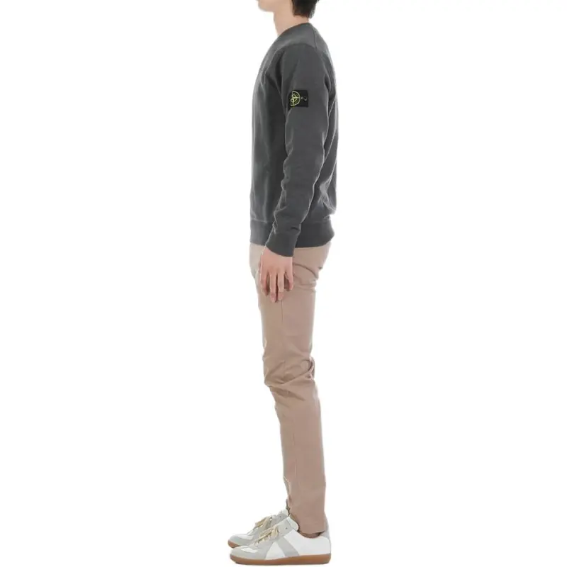 STONE ISLAND 63020 Brushed Cotton Fleece Crewneck-4