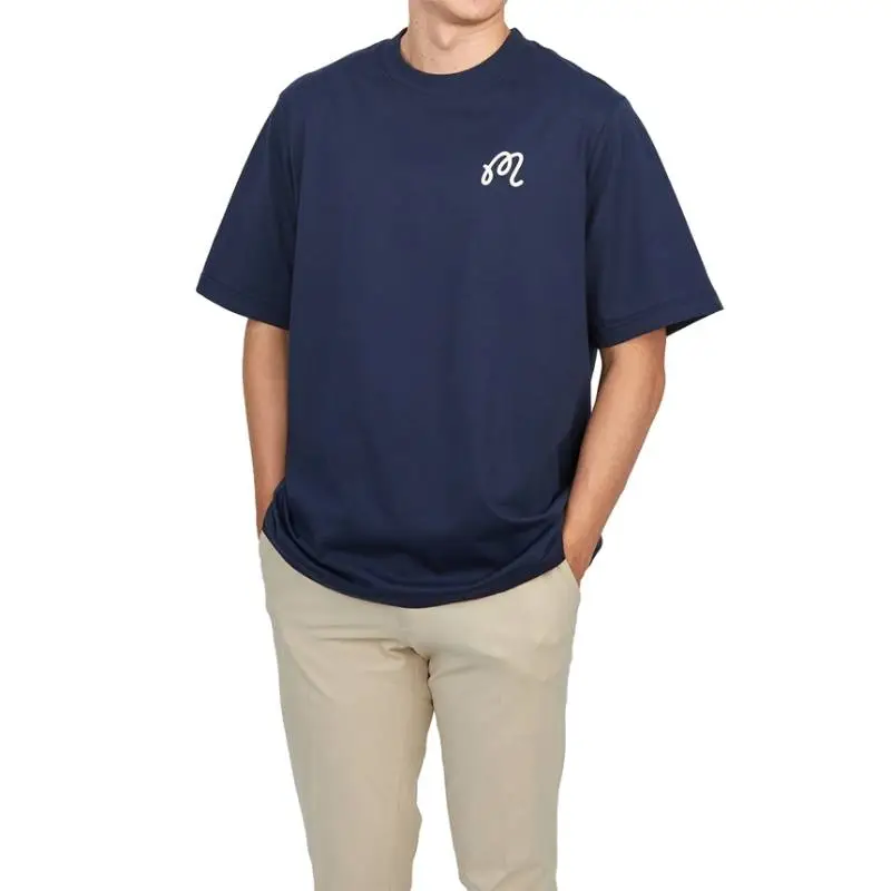 Malbon Golf T Shirt Men's Marine Blue-4