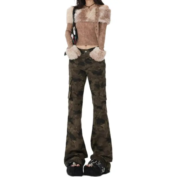 Concubine Zhu Jeans Women's Camouflage-1