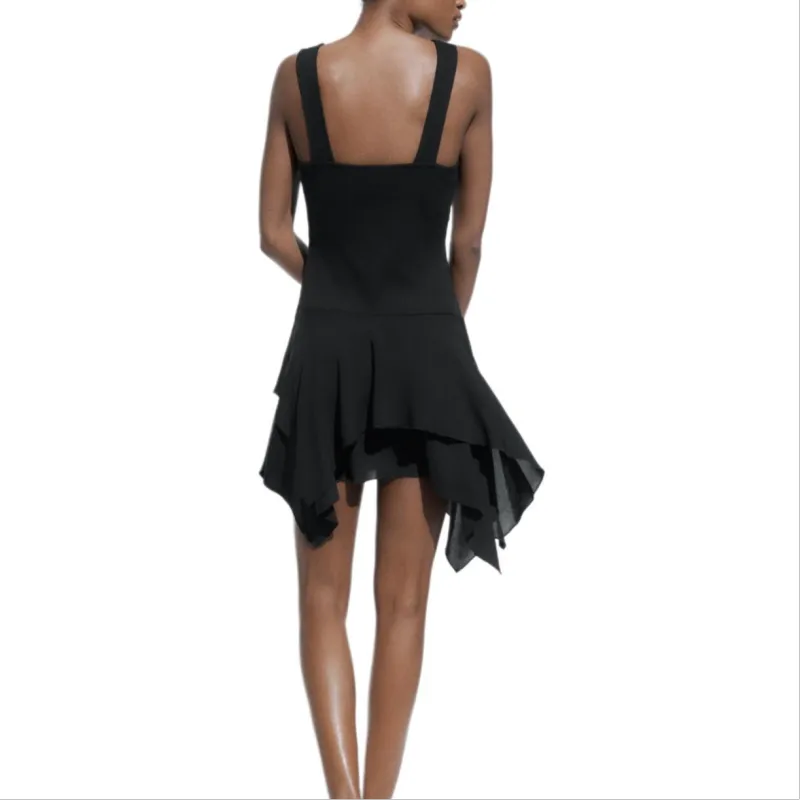 ZARA Sleeveless Dress Women's Black-3