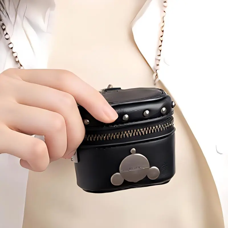 POP MART SKULLPANDA PU Crossbody Bag Regular Unisex Black-1