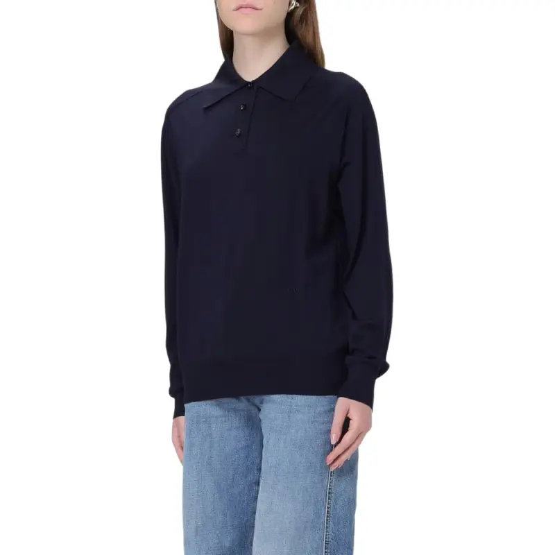 Bottega Veneta Tonal Stitched Ribbed Cuffs Polo Shirt-2