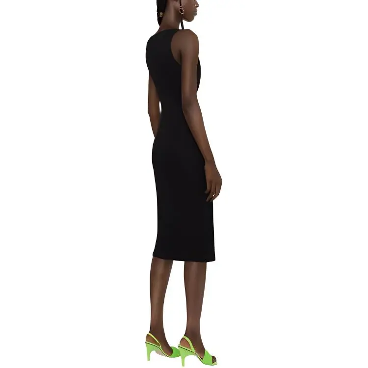 VERSACE Medusa Cowl Neck Midi Dress-4
