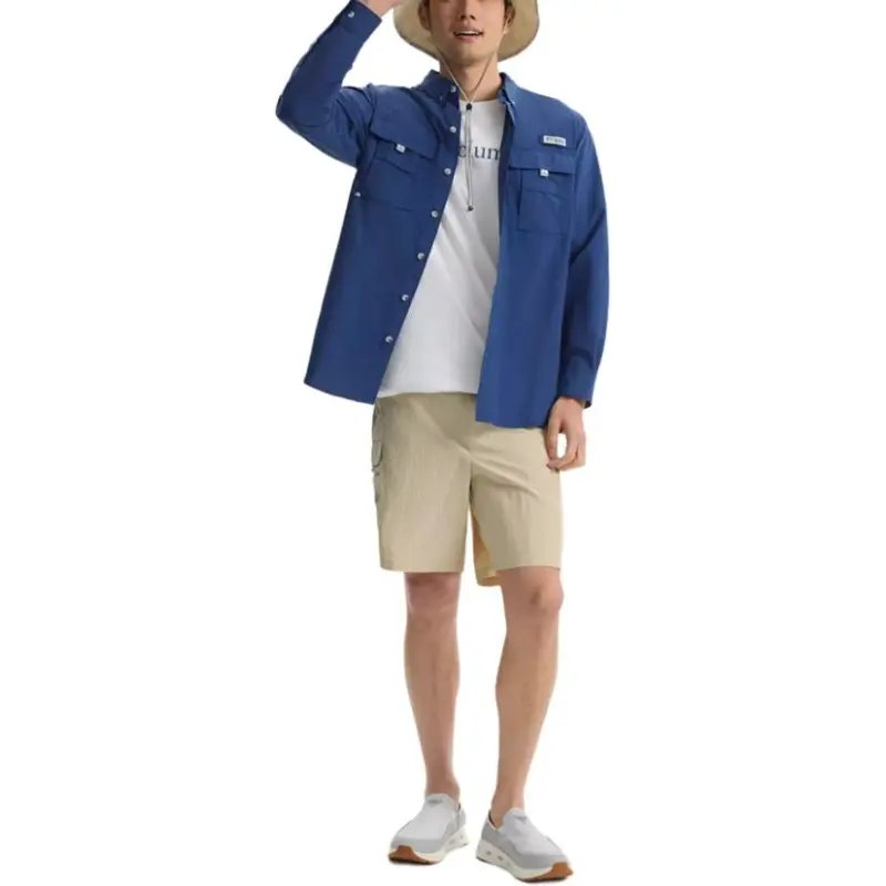 Columbia Fishing Collection Bahama Shirt Unisex Blue-2