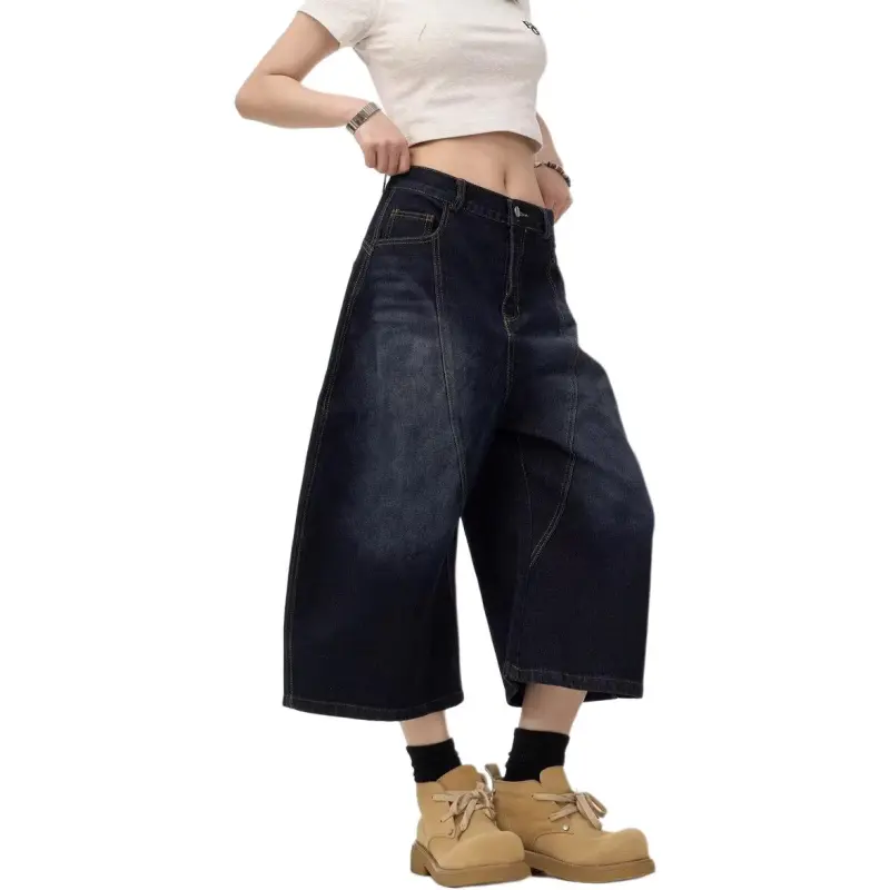 Ordifen Denim Shorts Women's Image Color-4
