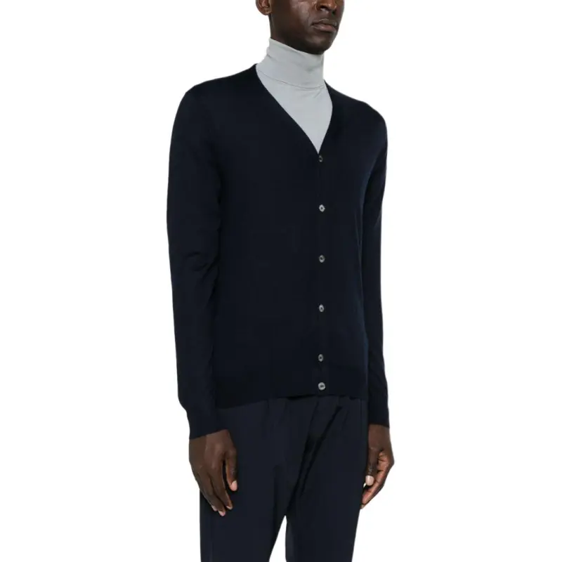FEDELI V neck Buttoned Cardigan-3