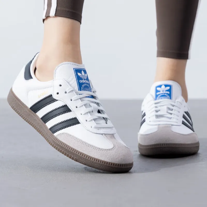 ADIDAS ORIGINALS ホワイト&ブラック Samba OG スニーカー 人気激安 White×Black(ホワイト×ブラック) OG(サンバOG