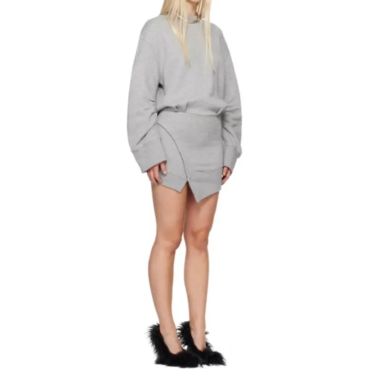 The Attico Asymmetric Crewneck Mini Dress-3