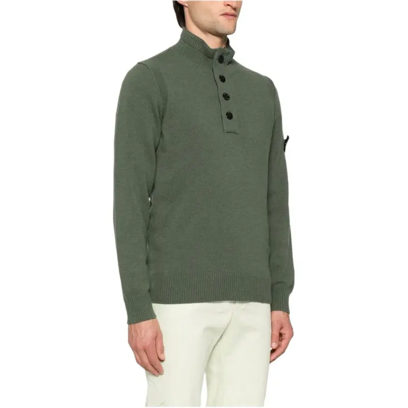 STONE ISLAND Compass Patch High Neck Knitted Jumper-4