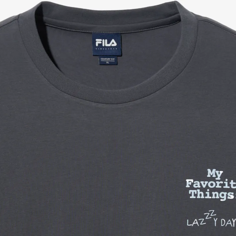 FILA T Shirt Unisex Charcoal Gray-2