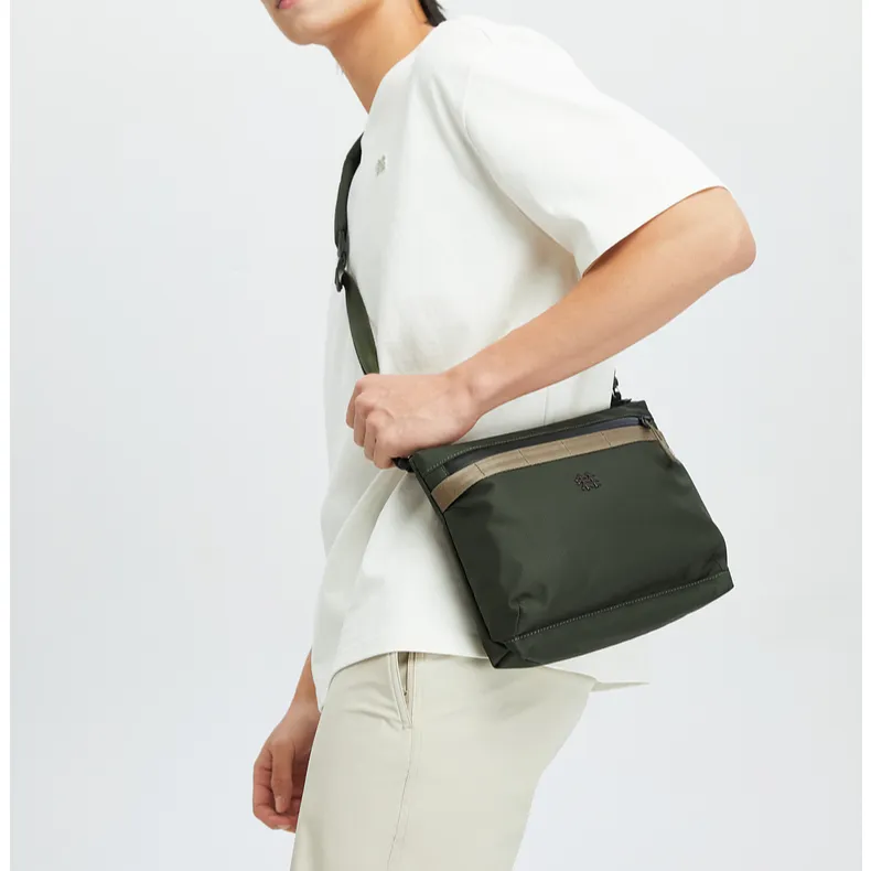 KOLON SPORT Nylon Crossbody Bag, Shoulder Bag Regular Women's Army Green-3