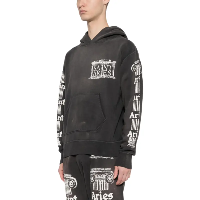 SAINT Mxxxxxx Logo print Cotton Hoodie-2