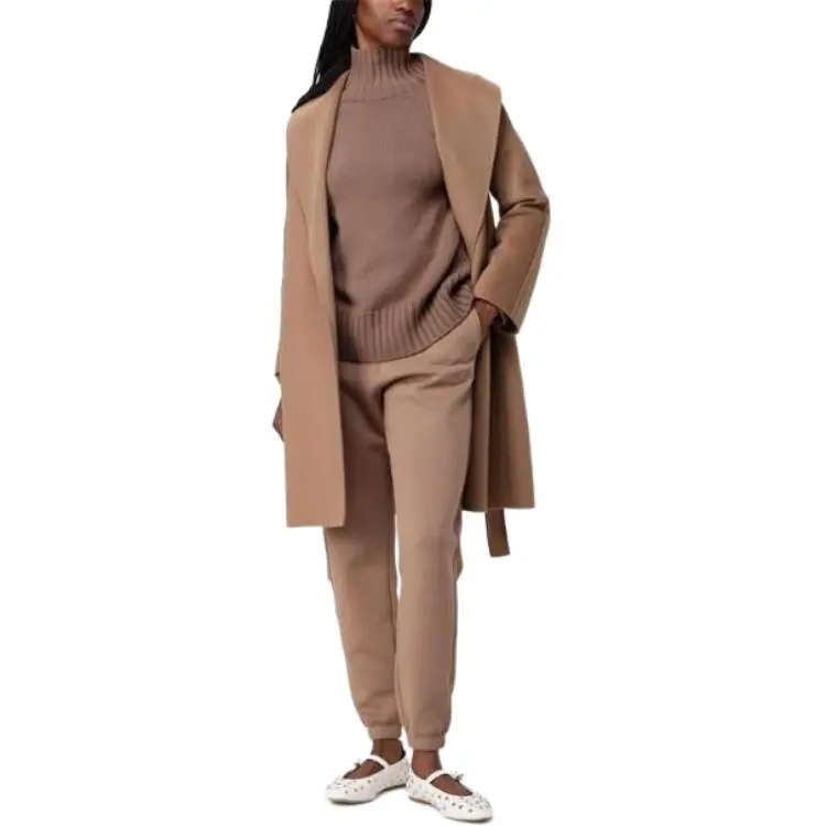 'S MAX MARA Belted Long Sleeved Coat-4