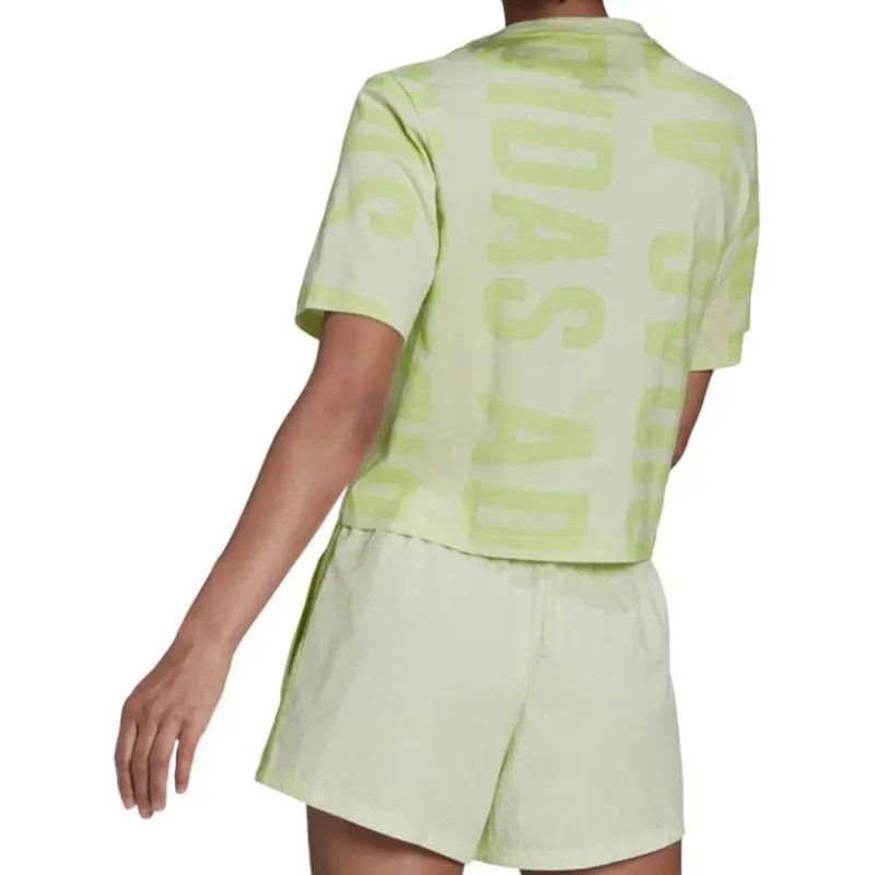 Adidas T Shirt Women's Lime Green-2