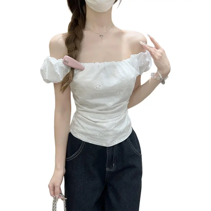 Mu Xiao Xin Puff Sleeve T Shirt Women's-3
