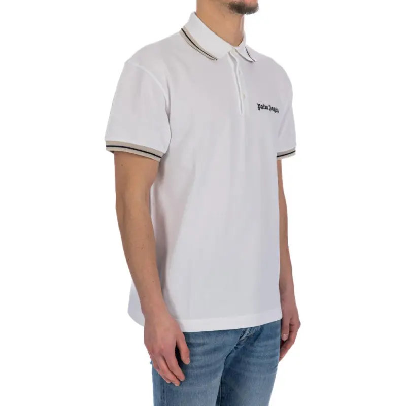 PALM ANGELS Polo Shirts Men White-2