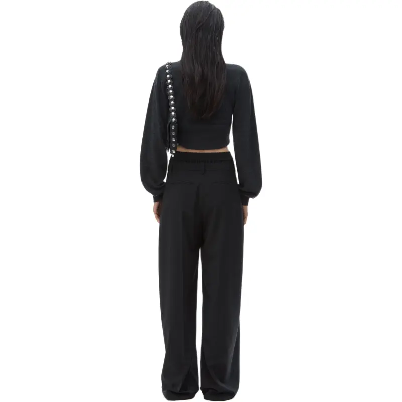 Alexander Wang W/ Boxer Pleated Trousers Black-2