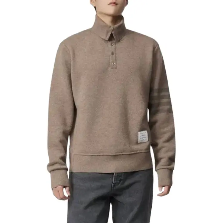 Thom E 4 Bar Logo Patch Jumper-4