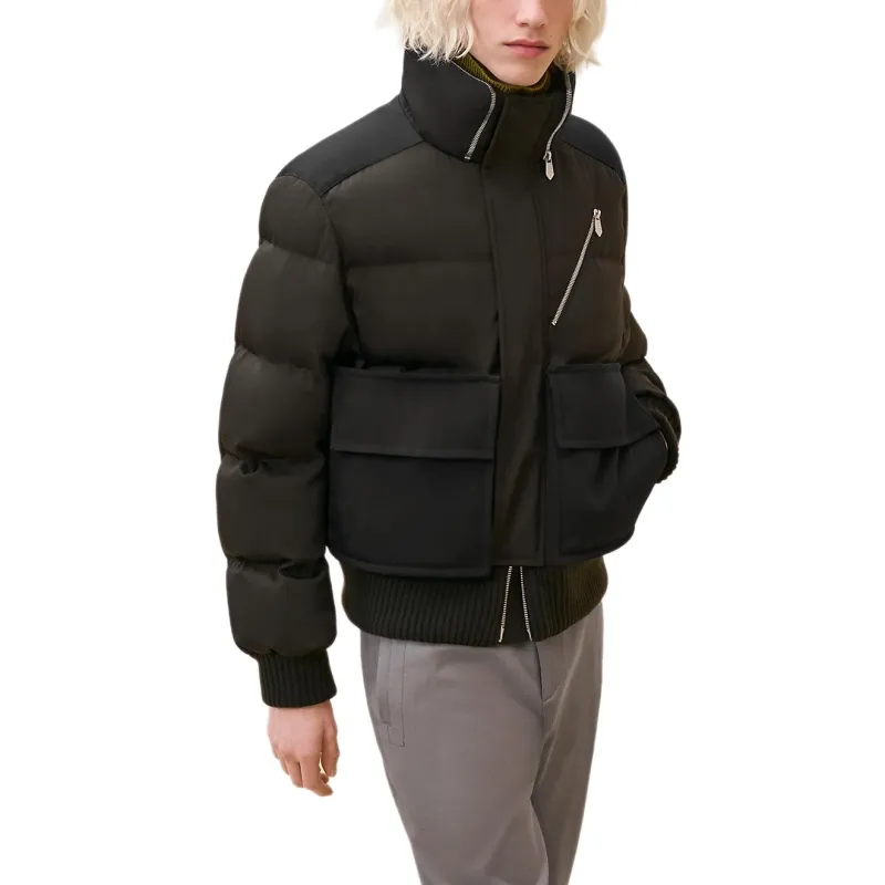 HERMES FW24 Jackets Coats Men's Black-1