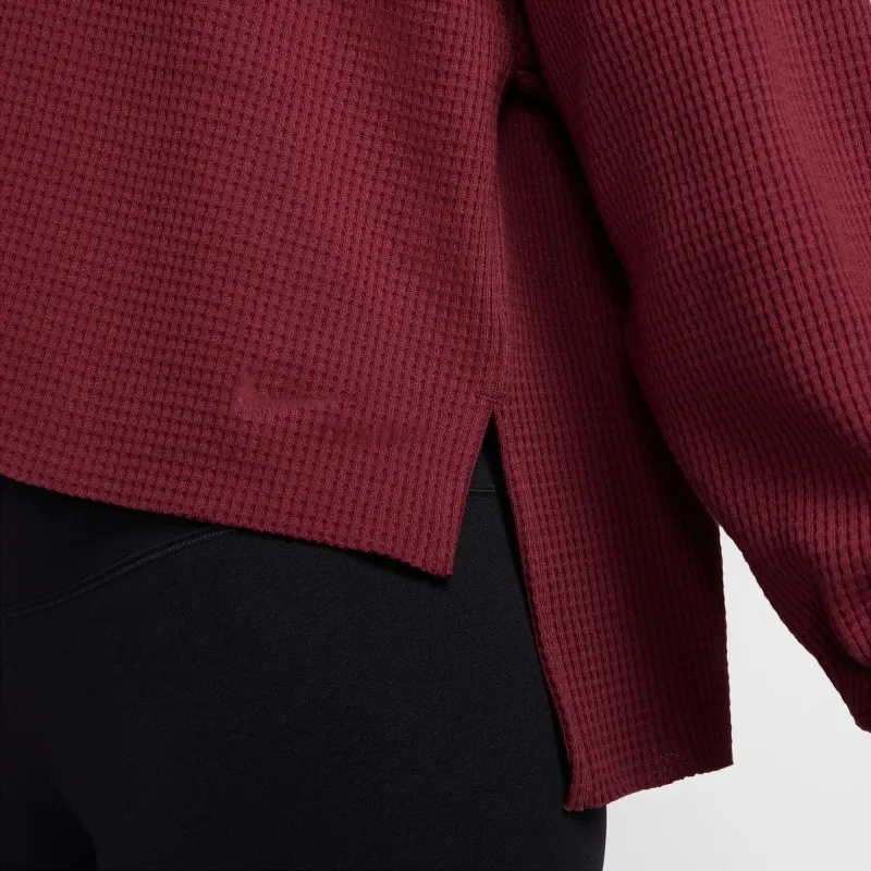 Nike Sportswear LUXE WAFFLE L/S CREW G Knitwear Women's Dark Red-6