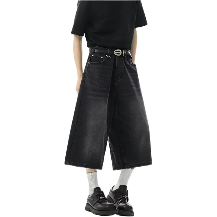 MGXEK Denim Shorts Unisex Black-2
