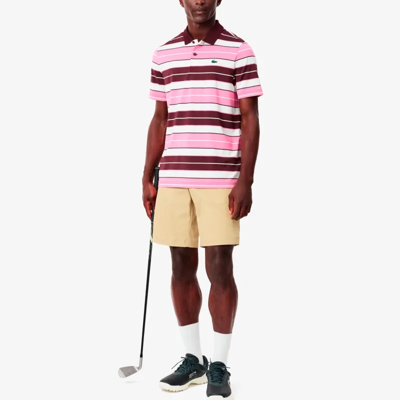 LACOSTE Polo Shirt Men's White X Pink-3
