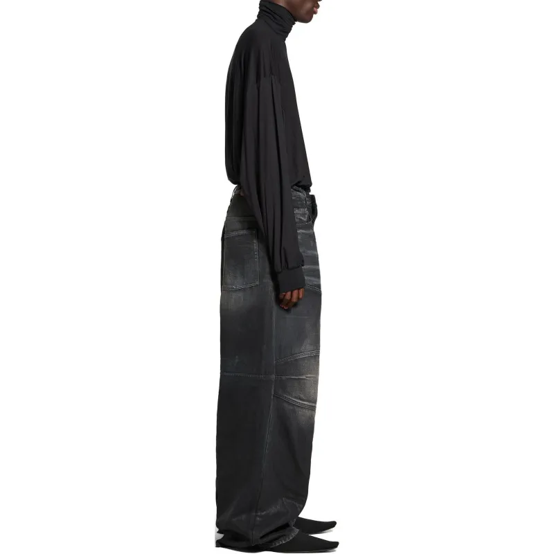 Balenciaga SS25 Jeans Regular Fit Men's Black-4