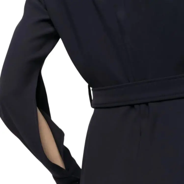 PAROSH Long Sleeved Dress Women's Marine Blue-2