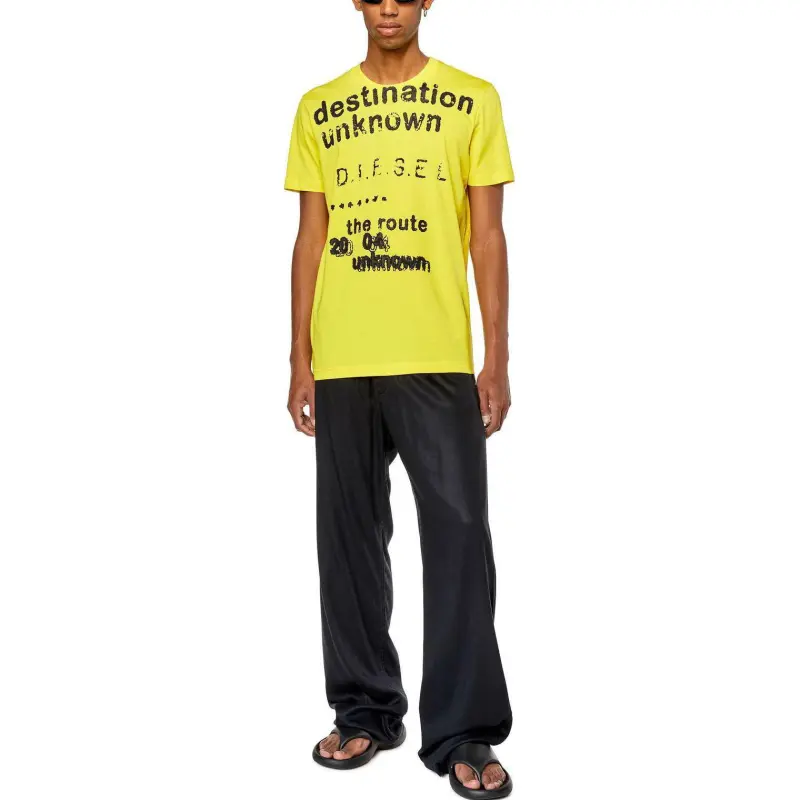 DIESEL T-Shirts Men Yellow-1