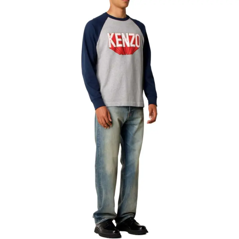 KENZO Logo Printed Long Sleeved T Shirt-6