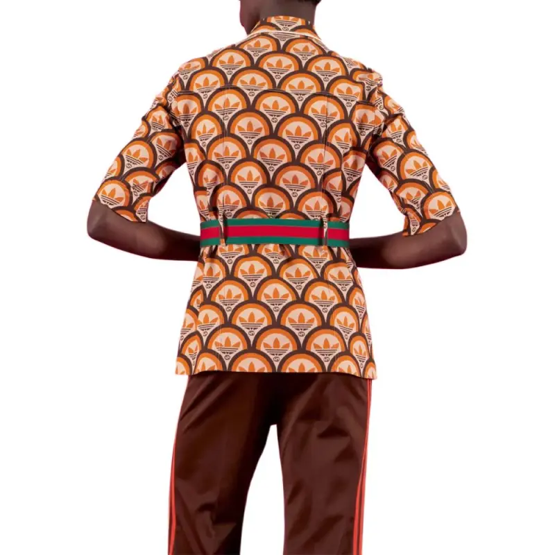 GUCCI X Adidas Interlocking G And Trefoil Jacket-4