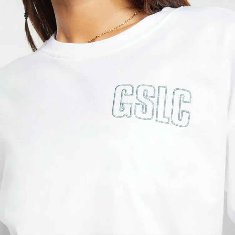 GYMSHARK OUTLINE GRAPHIC OVERSIZED T-SHIRT T-Shirt Women's White-4