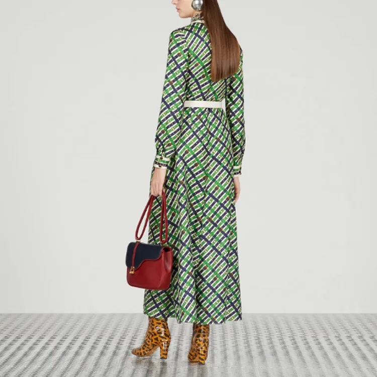 GUCCI Long-Sleeved Dresses Women's Green-2