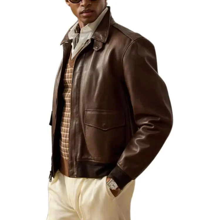 Ralph Lauren Zip up Leather Jacket-3
